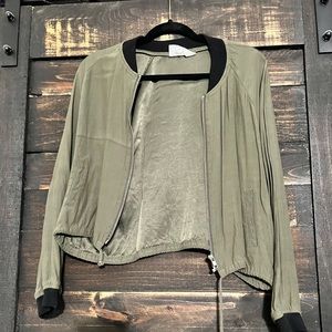 • BB Dakota • Olive Green Bomber Jacket •